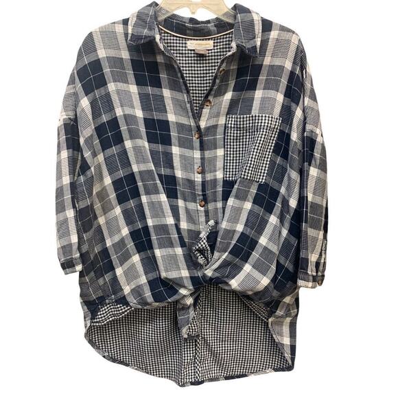 Anthropologie Pilcro Plaid Boyfriend Button Down Shirt SZ XS/S - Picture 2 of 10